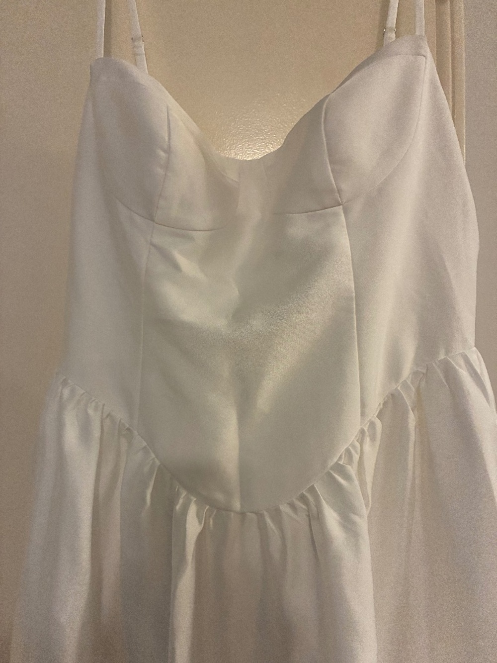Ottilie white Pleated Midi Dress Size 14